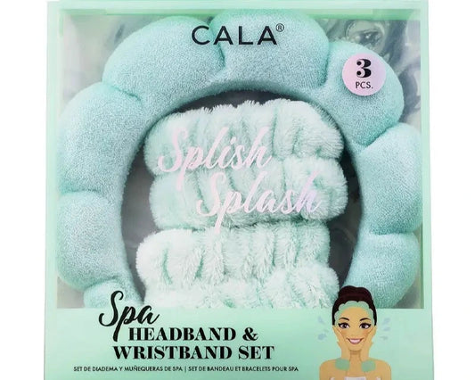 Cala - Mint Spa Headband & Wristband Set